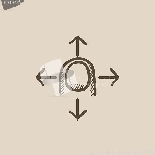 Image of Touch screen gesture sketch icon.