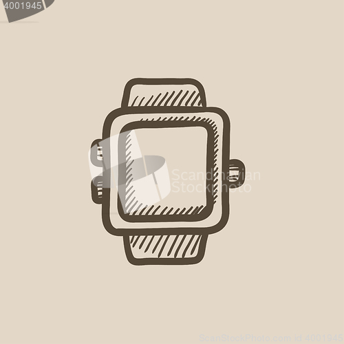 Image of Smartwatch sketch icon.