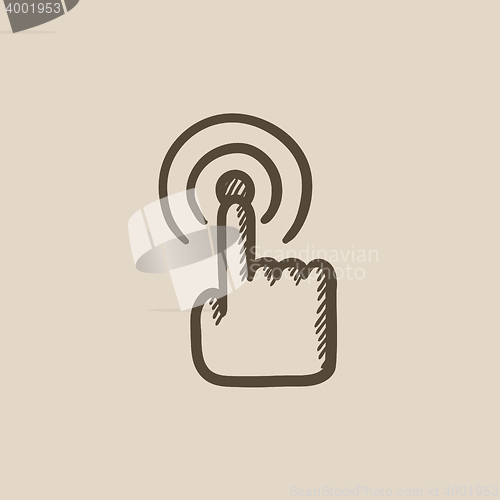 Image of Touch screen gesture sketch icon.