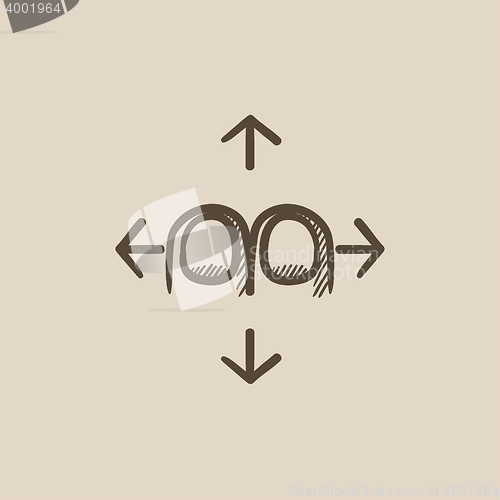 Image of Touch screen gesture sketch icon.