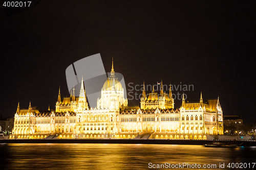 Image of Budapest, cityscape by night