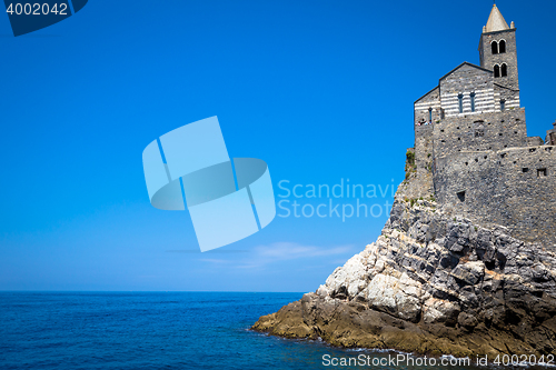 Image of Porto Venere, Italy - June 2016 - San Pietro church