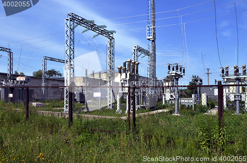 Image of  Part of electric station engineering construction on a plant