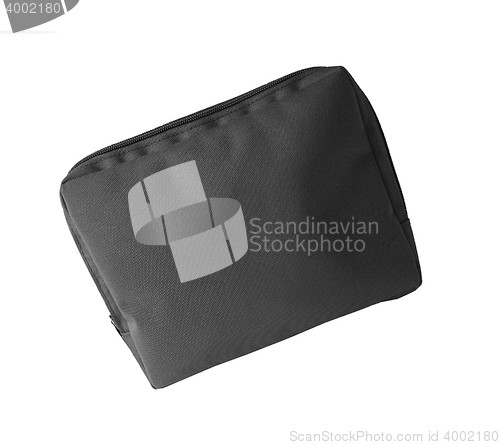 Image of Black laptop case isolated on white background.