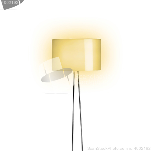 Image of Tall Lamp with Orange shade