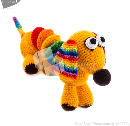 Image of knitted toy-dog