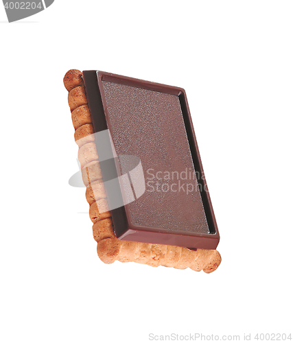 Image of chocolate bun  isolated on white background