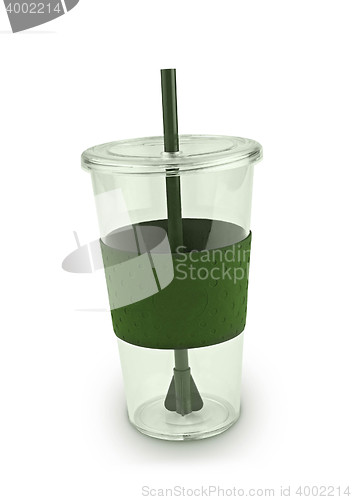 Image of Green plactic cup