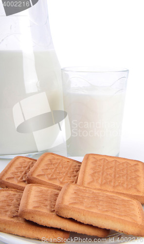 Image of Milk and Cookies isolated