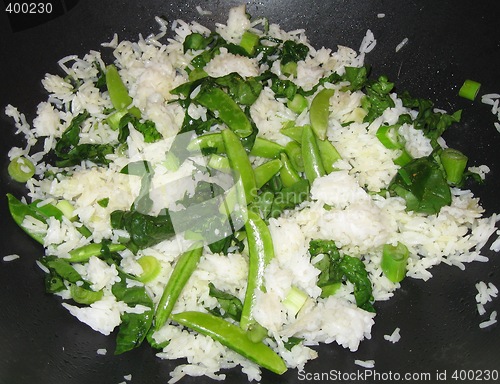 Image of Rice with greens