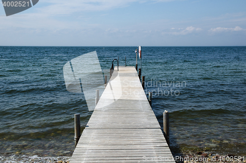 Image of Old wooden bath pier