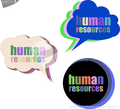 Image of human resources . Set of stickers, labels, tags. Template for infographics. Icon set. Icon flat. Vector illustration