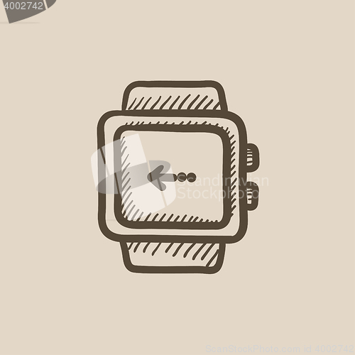 Image of Smartwatch sketch icon.