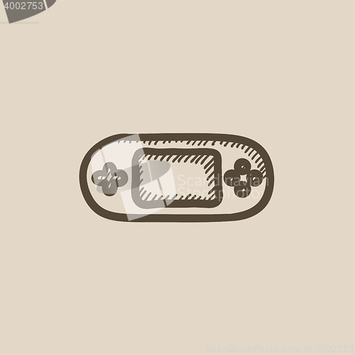 Image of Game console gadget sketch icon.