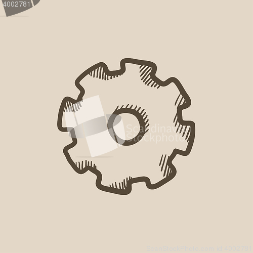 Image of Gear sketch icon.