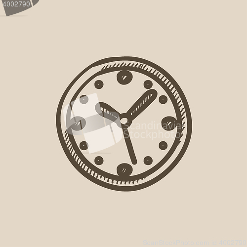 Image of Wall clock sketch icon.