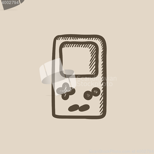 Image of Electronic game sketch icon.