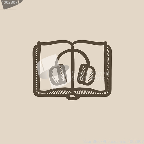 Image of Audiobook sketch icon.