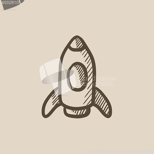 Image of Rocket sketch icon.