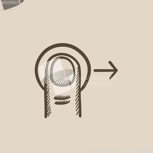 Image of Touch screen gesture sketch icon.