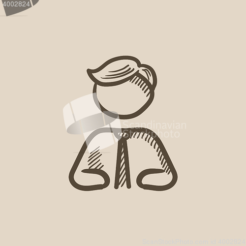 Image of Businessman sketch icon.