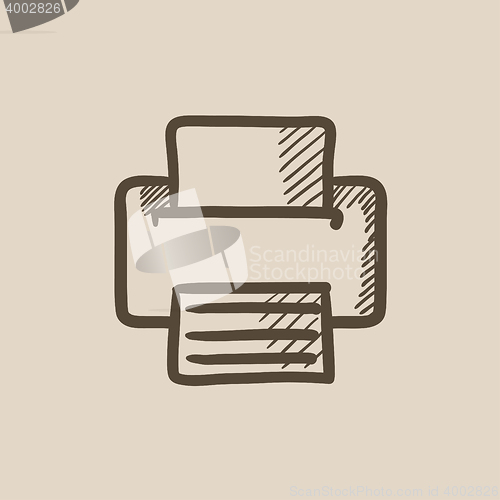Image of Printer sketch icon.