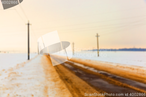Image of road in the winter