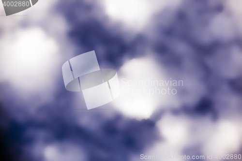 Image of sky with clouds , defocus