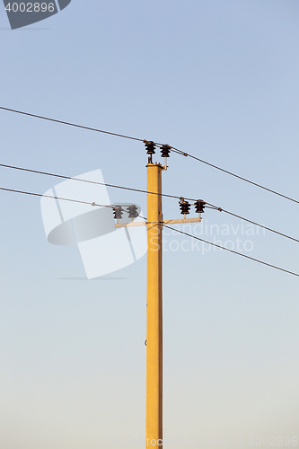 Image of High-voltage power poles