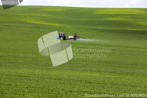 Image of tractor in the field