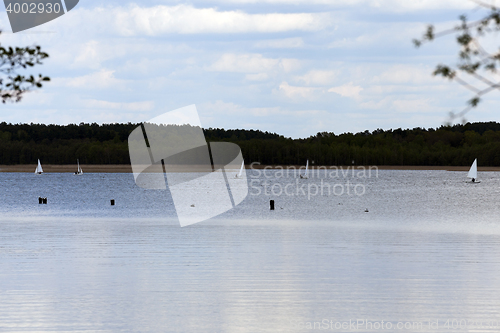 Image of sailing. Spring season