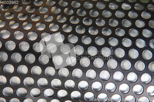 Image of round steel texture