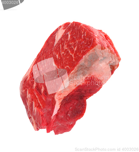Image of Raw meat steak isolated on white