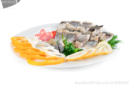Image of fish with vegetables and olives