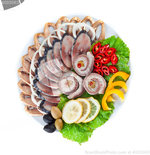 Image of various sliced fish