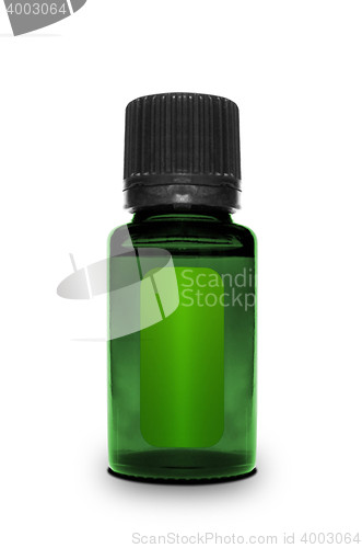 Image of Single small bottle with drug isolated over white background