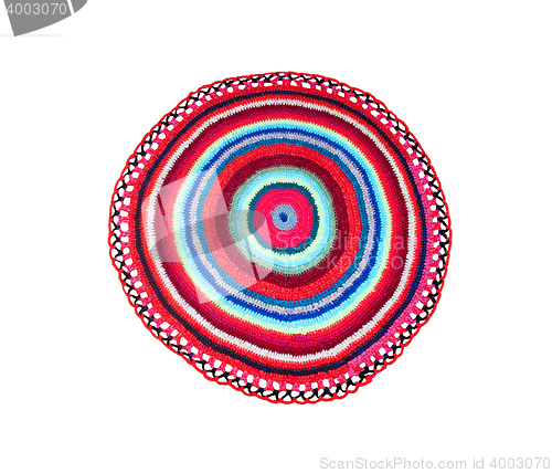 Image of Round knitted carpet