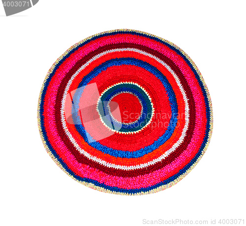 Image of rug round knitted