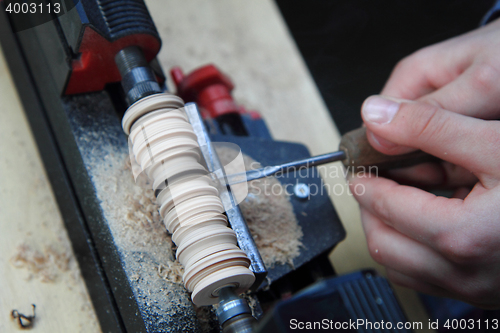 Image of small turning machine