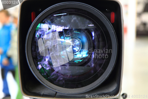 Image of old movie camera lens