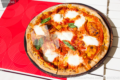 Image of Pizza Margherita with basil