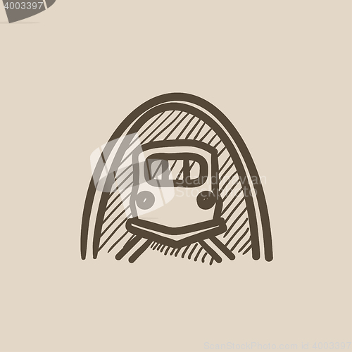 Image of Railway tunnel sketch icon.