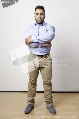 Image of bearded man standing