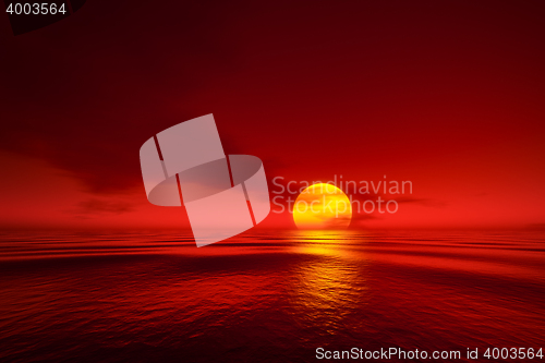 Image of a sunset over the sea