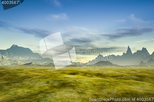 Image of a fantasy scenery without plants