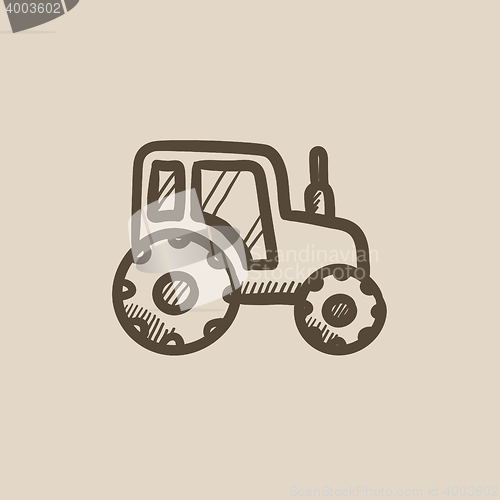 Image of Tractor sketch icon.