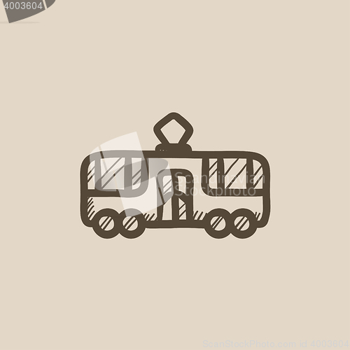 Image of Tram sketch icon.