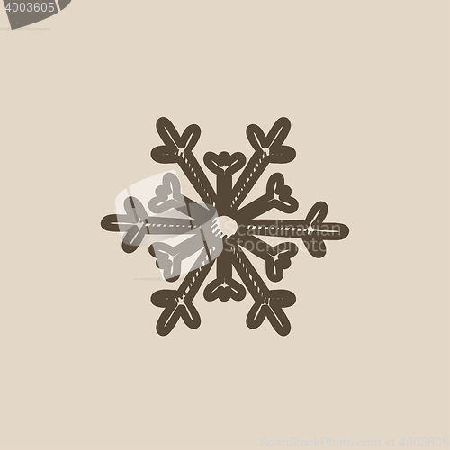 Image of Snowflake sketch icon.