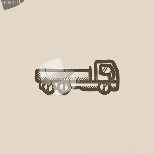 Image of Dump truck sketch icon.