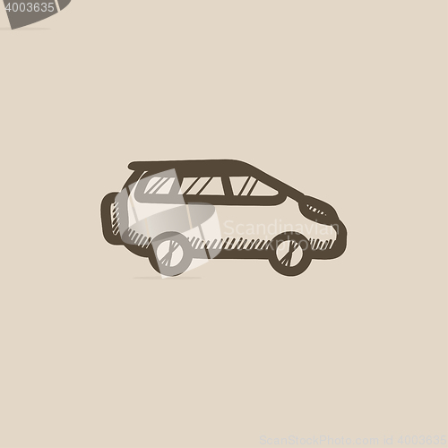 Image of Minivan sketch icon.